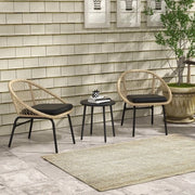 Mobili per Terrazza 3 pezzi - Rotonde - Resistente all'Uso - Polyester - Impostazione per Balcone