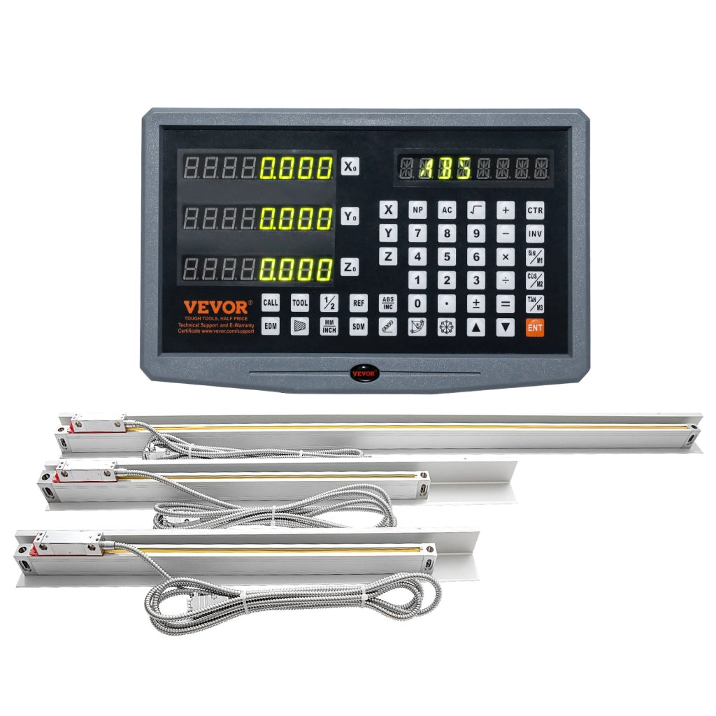 Visualizzatore Digitale DRO 3 Assi con Scale Lineari 400 450 950 mm per Fresa Tornio Officina SNS-3V-YE161838