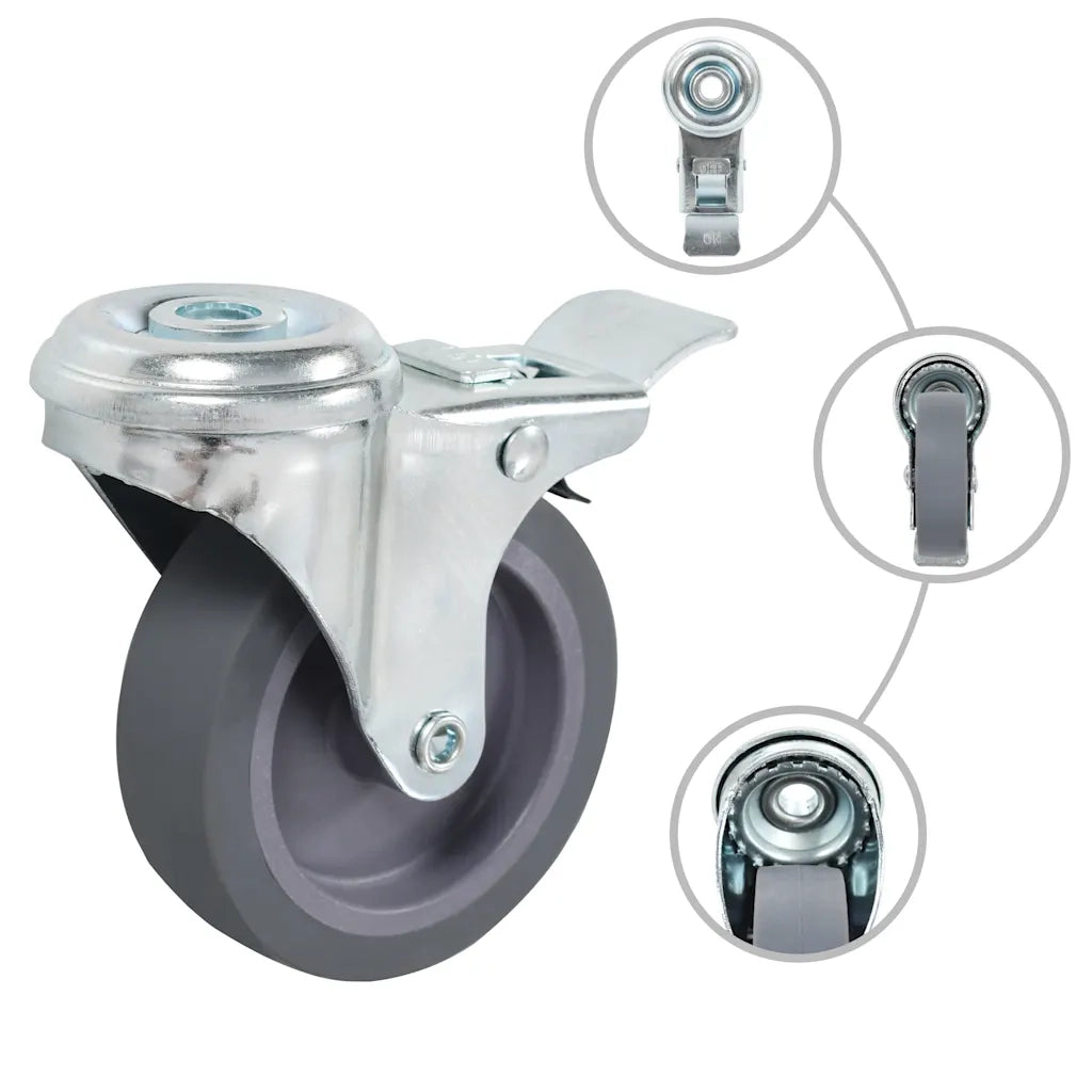 Ruote Girevoli con Foro per Bulloni 16 pz 75 mm 277858