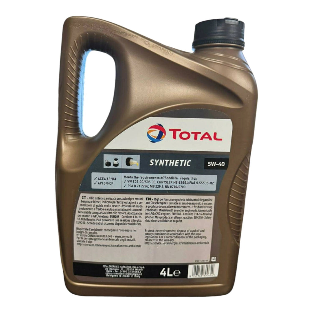 OLIO TOTAL SYNTHETIC 5W - 40 LT. 4