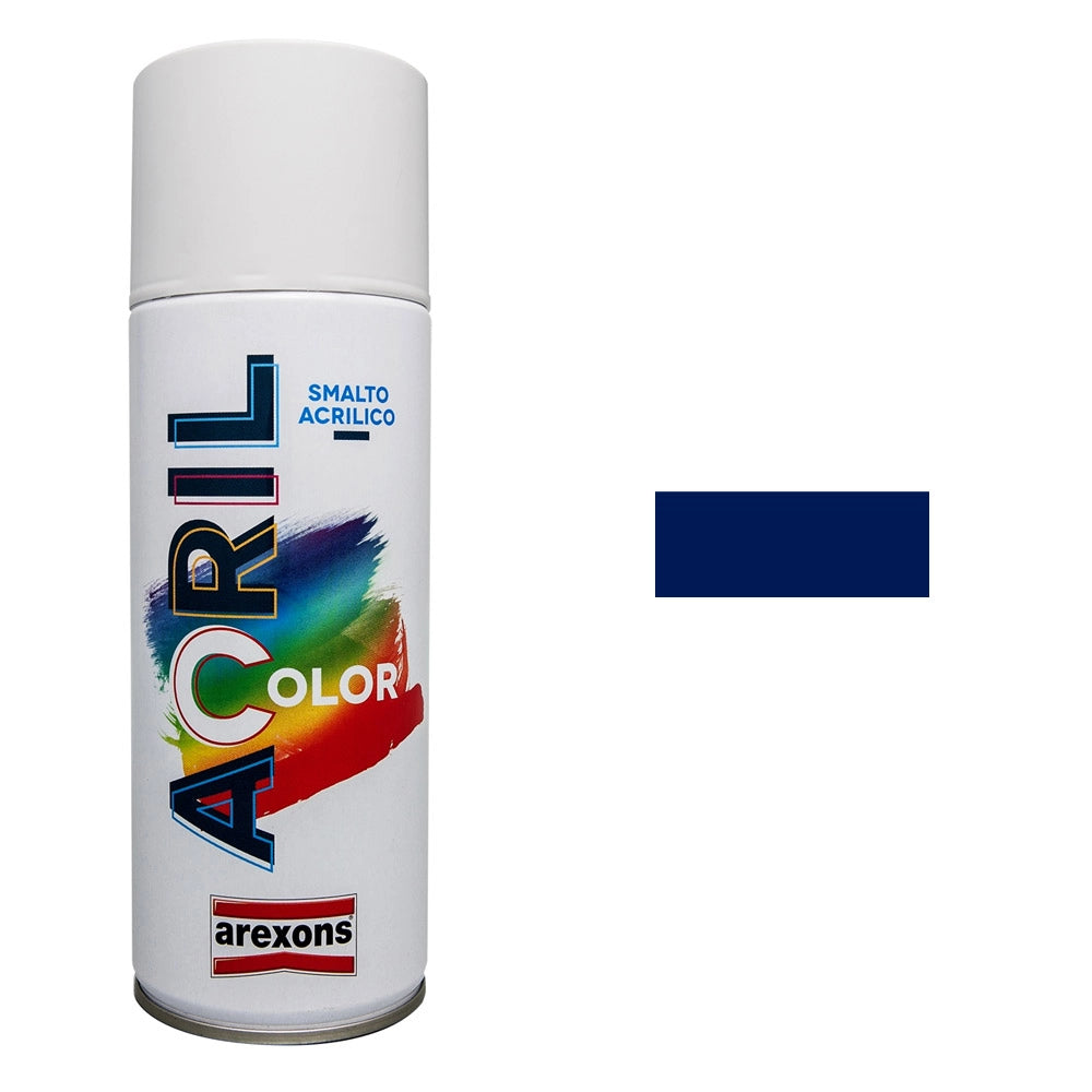 Smalto Spray Acricolor Vernice Acrilica per Metallo Legno Muro Interno Esterno Colore: Blu Cobalto