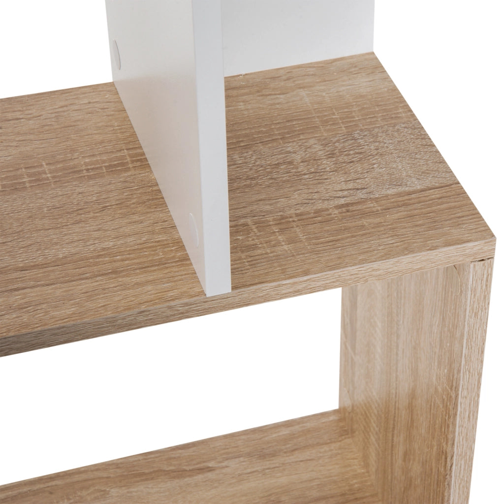 Libreria a 5 livelli ¨C zephmum ¨C legno rovere bianco 60x24x185 cm