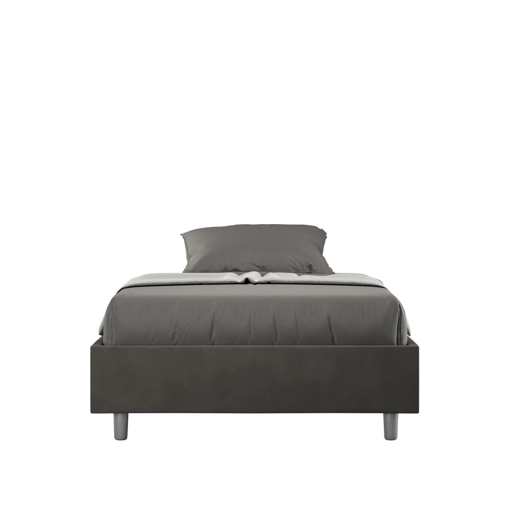 Letto Matrimoniale Francese Sommier 150x190 cm con Rete Azelia Grigio