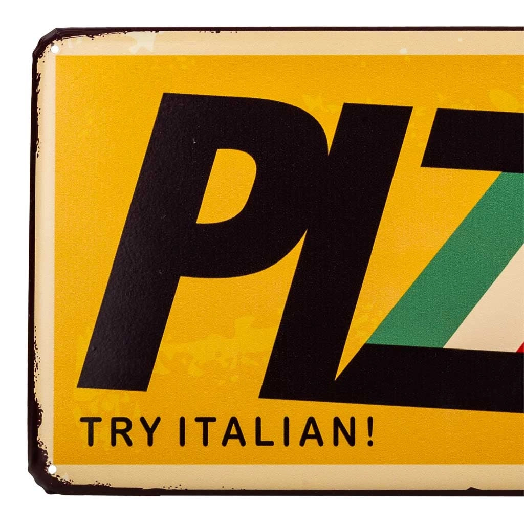 Targa in metallo giallo 20x42x1h