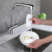 Dispensatore di Sapone Liquido con Fusto di Silicone Divisibile - Bianco