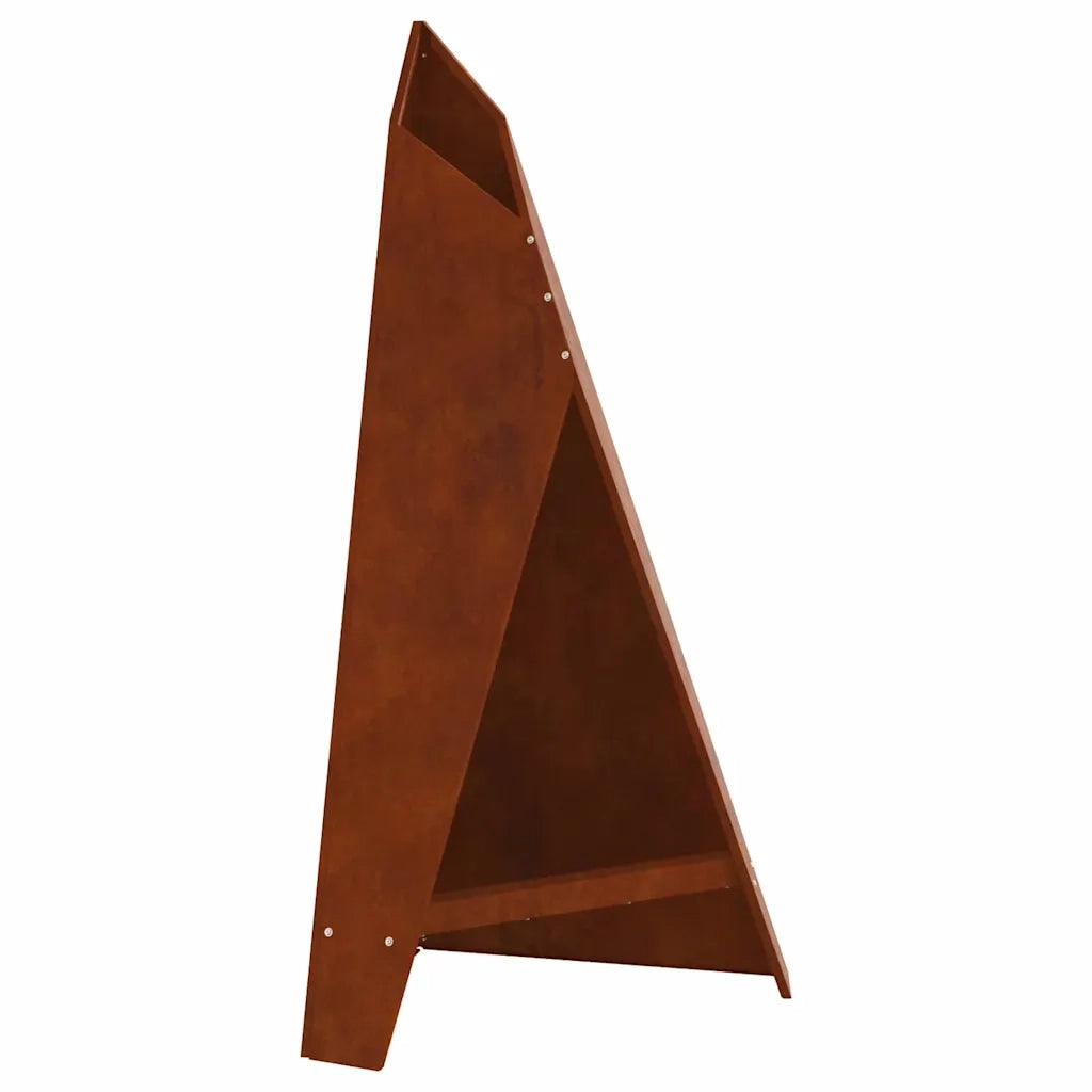 Focolare-Stufa-Camino Marrone 58 x 40 x 100 cm acciaio corten