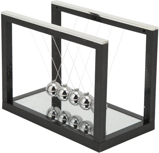 Pendolo di Newton - Giocattolo Educativo - 15,8 x 8,4 x 11,6 cm - Articolo per Ridurre lo Stress - Giocattolo Scientifico per Casa o Ufficio