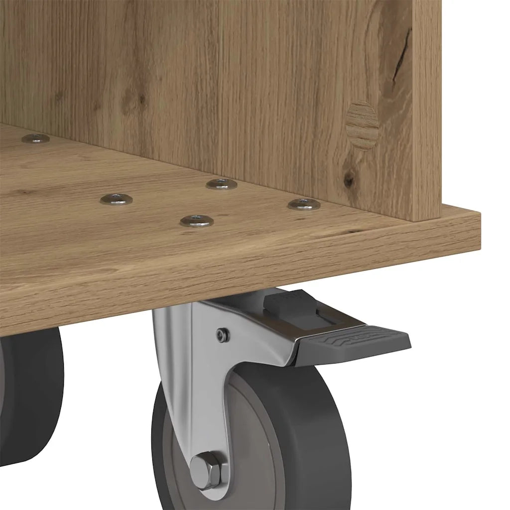 Supporto TV-Credenza per TV-Mobile TV Rovere artigianale 68,5 x 35 x 35 cm