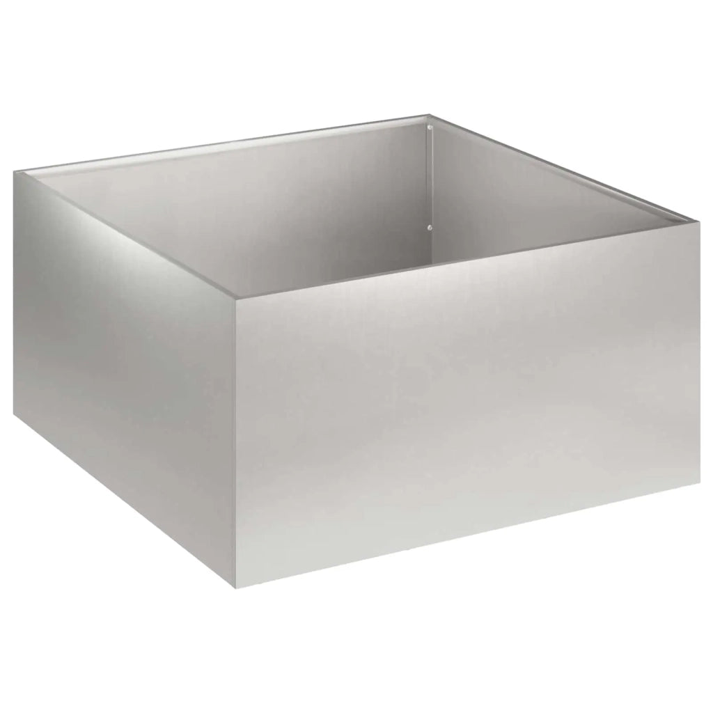 Vaso da giardino 2 pz Argento 60 x 60 x 30 cm Acciaio Inox 8005059