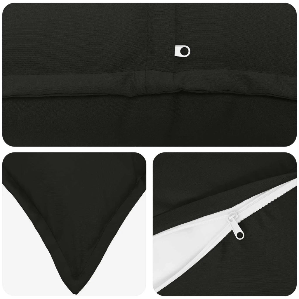 Cuscino con cuscino HOUTEN 12 pz Nero Poliestere 932985