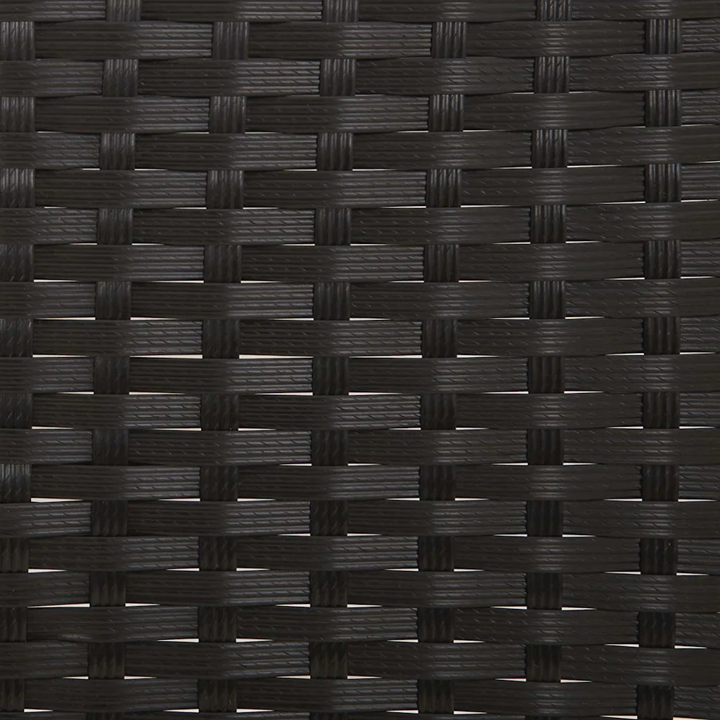 Panca da Giardino a 2 Posti-Sgabello-Panca da esterno con Cuscini in Polyrattan Nero 279515