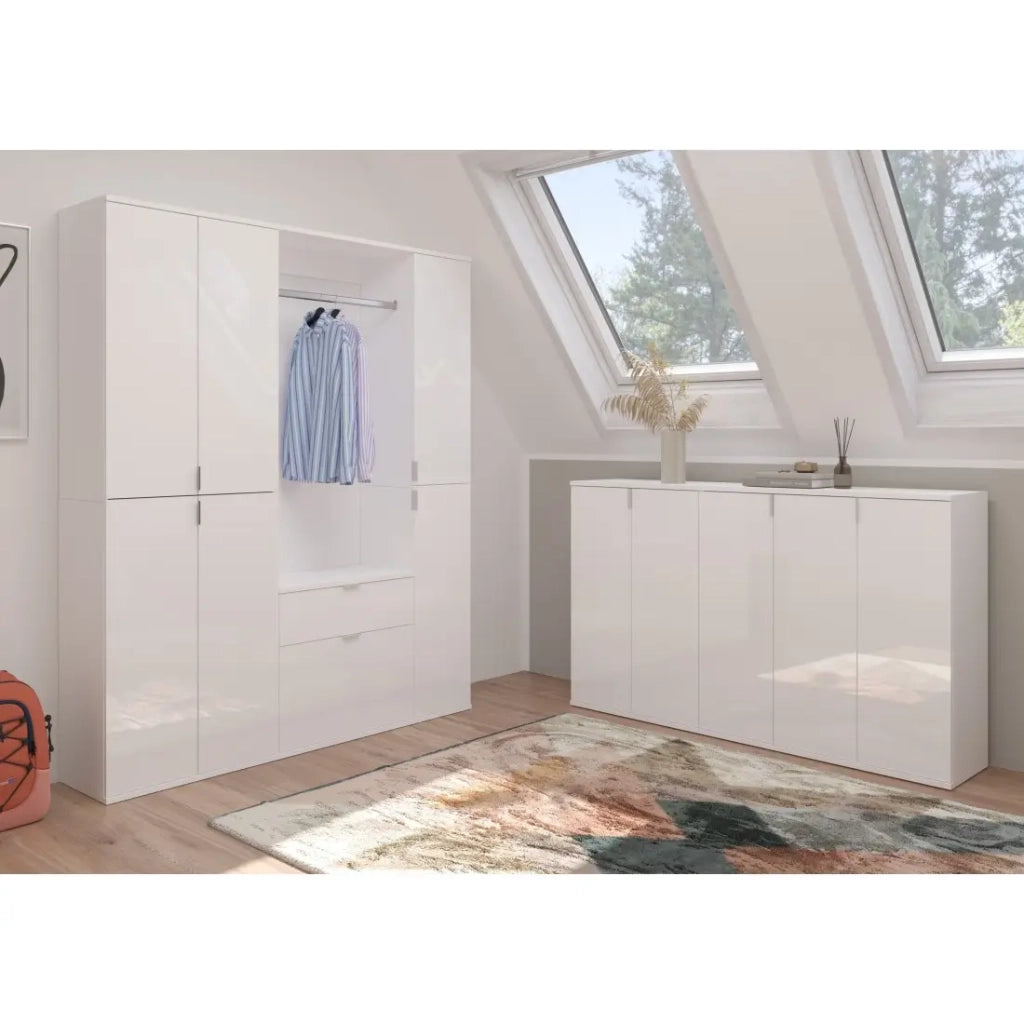 Mobile contenitore BODITE – 2 porte – Bianco lucido – Compatto e pratico