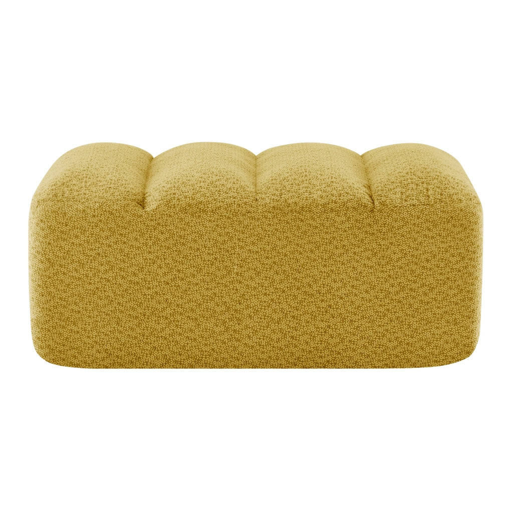 Divano modulare senza struttura con pouf giallo