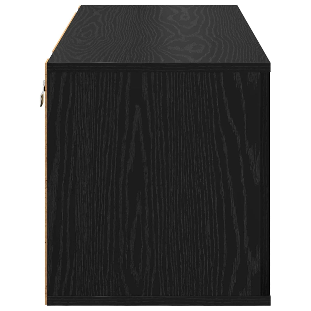 Mobile per scarpe con lo scaffale Rovere nero 100 x 35 x 38 cm 881020