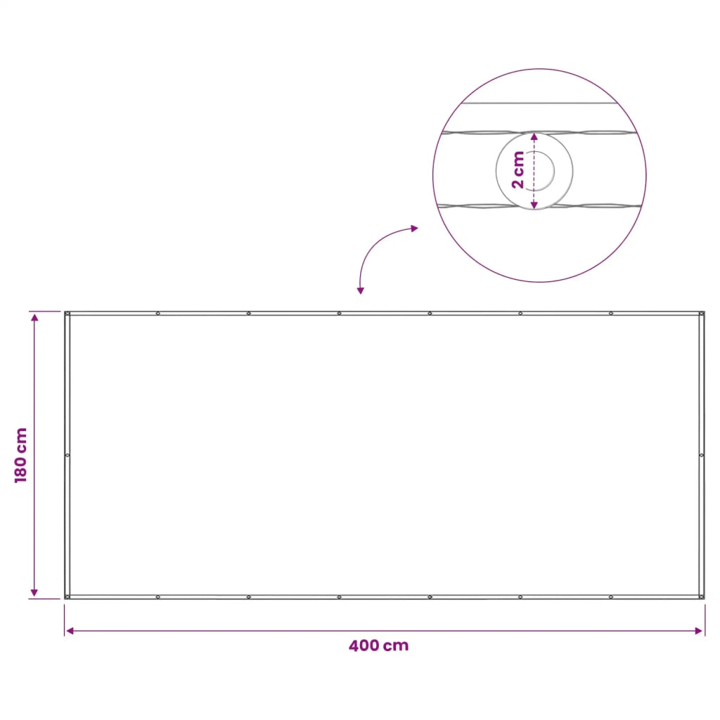 Schermo di Privacy per Balcone 180 x 400 cm 42036408