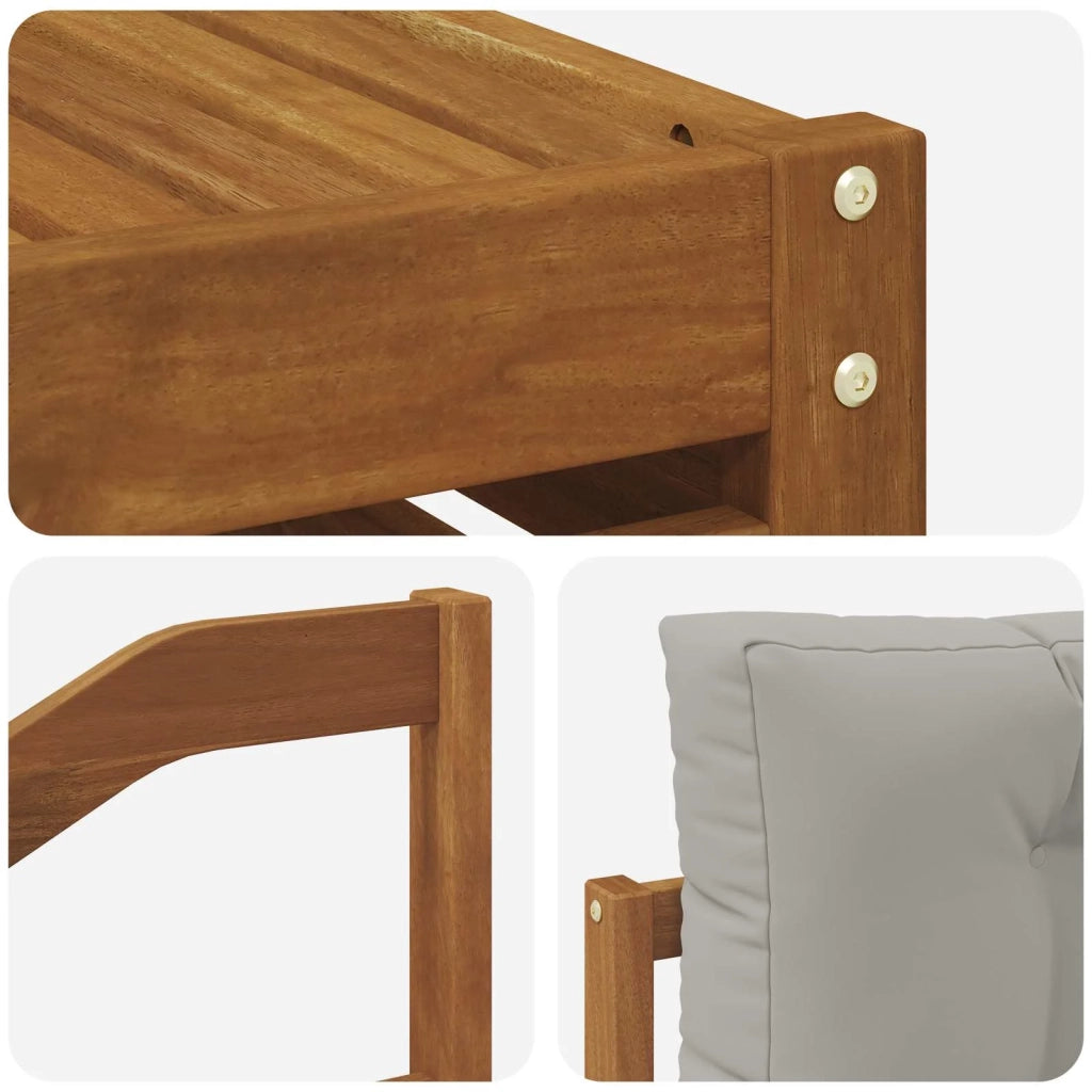 Set di divani da esterno 9 pcs Grigio Naturale e Chiaro 3373996