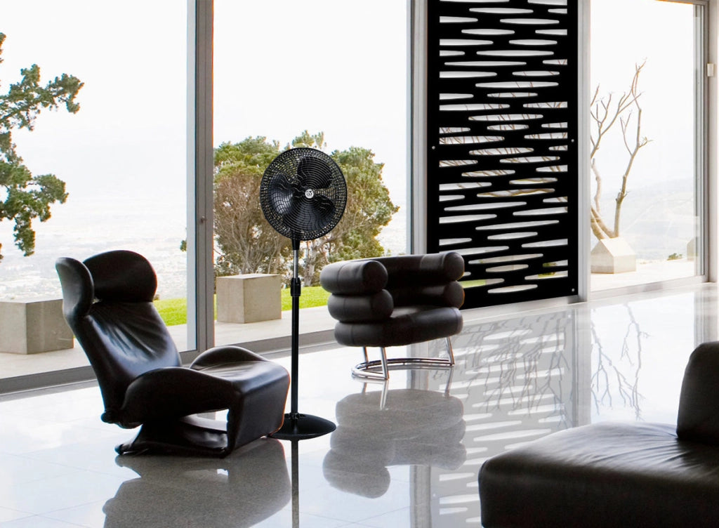 PUDDLE - Pannello in PVC traforato - Parasole Colore: nero, Misura: 47x94 cm