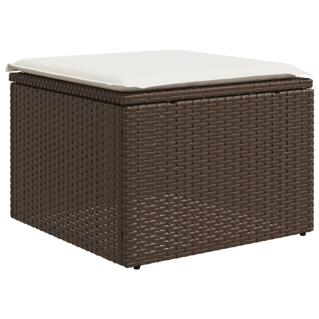 Set Divani da Giardino 8 pz con Cuscini Marrone in Polyrattan 3268063