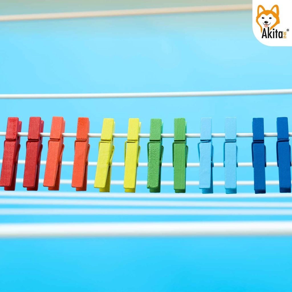Mollette Bucato Akitaink 100pz Colorate Resistenti Antivento