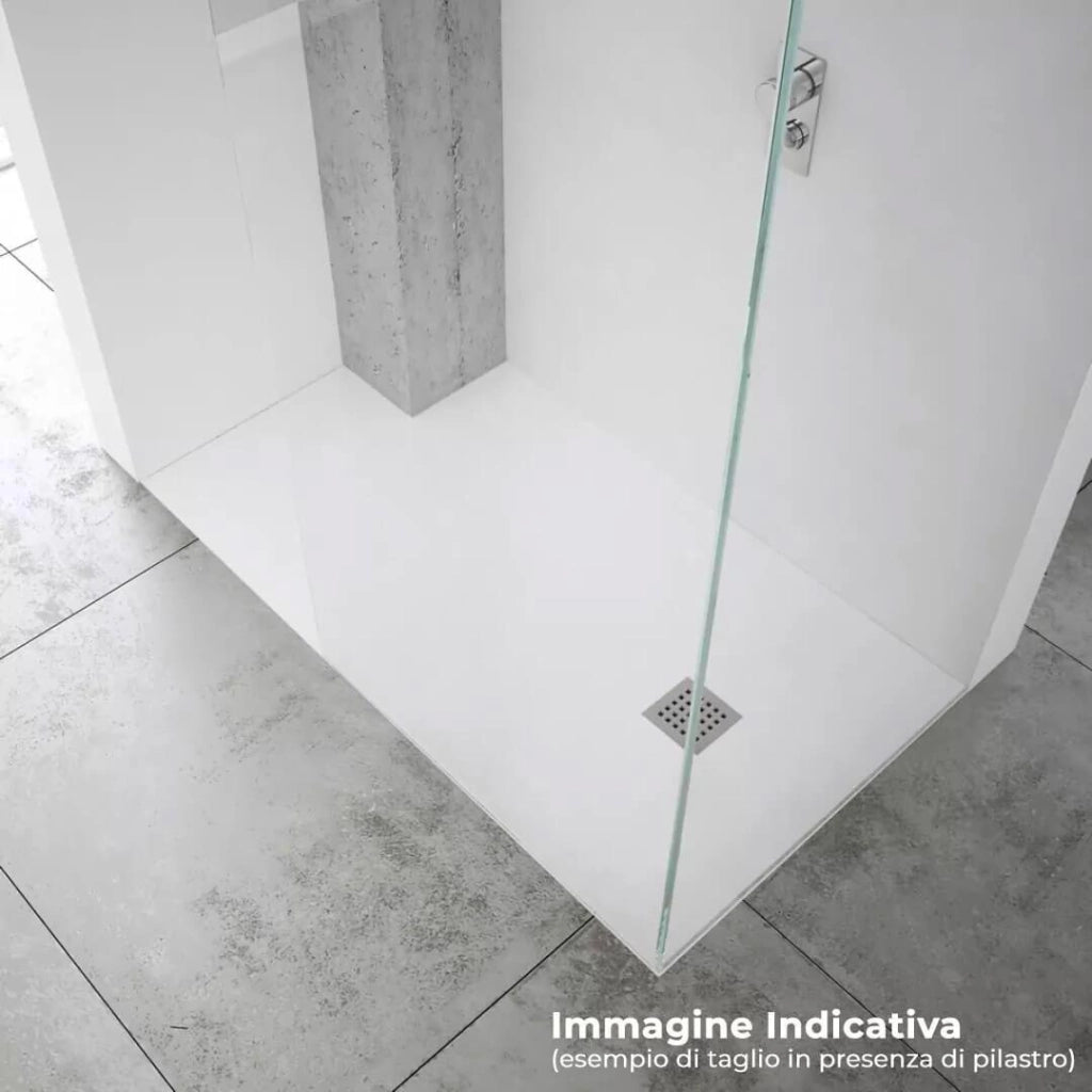 Piatto Doccia in Pietra 80x190 cm Pedrinelli Ardesia Stone Side Antracite