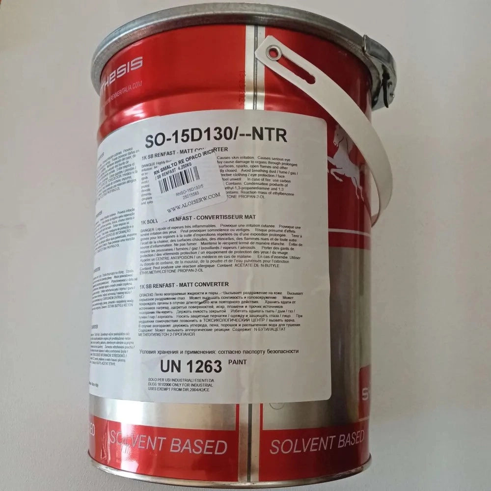 Renner renfast 5kg smalto opaco - tutti i ral 7000 - base nitro a rapida essiccazione, colore  ral 7023 - grigio