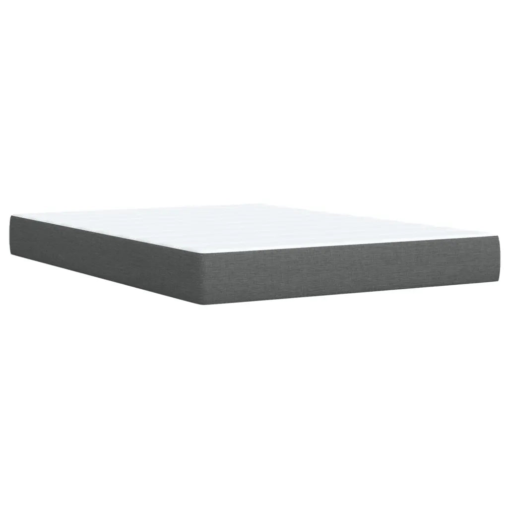 Giroletto a Molle con Materasso Grigio Scuro 140x190 cm Tessuto 3285891
