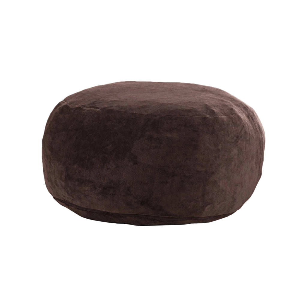 Poltrona sacco ULEVR 90x90x50 cm pieghevole in spugna marrone, seduta lounge e letto occasionale
