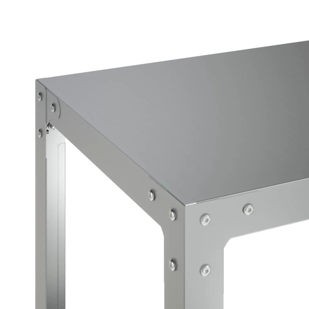 Tavolo da rinvaso 100 x 40 x 80 cm Acciaio zincato Argento 8014860