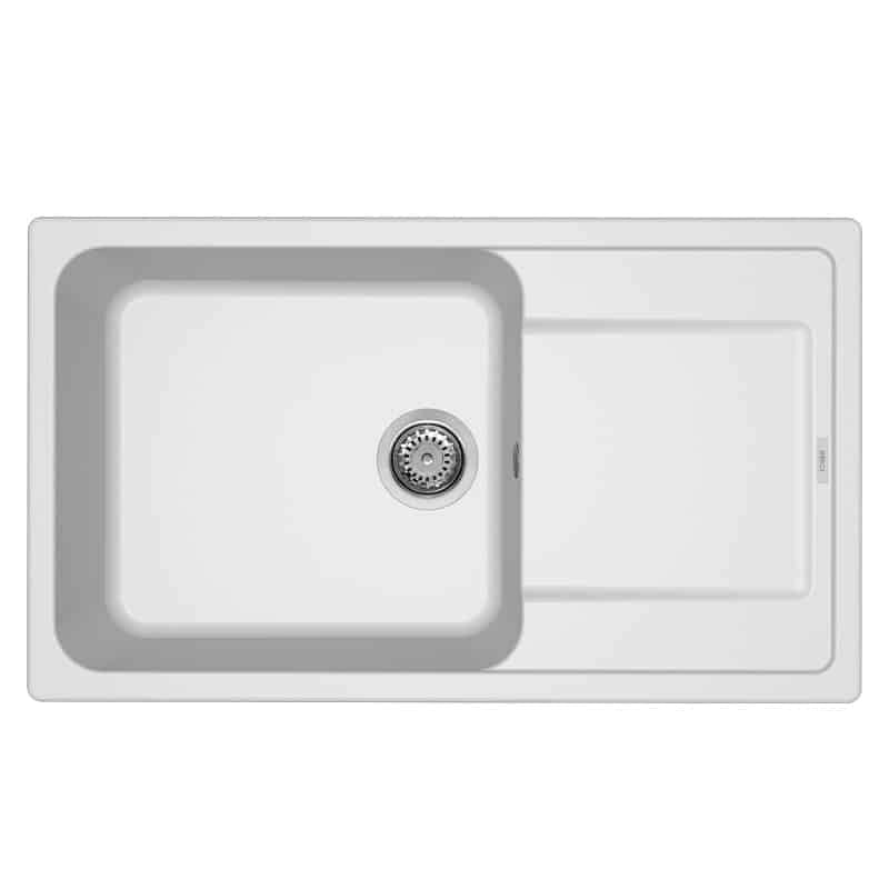 Lavello Elleci Incasso 1 vasca 86x50 Life 410 Granitek Bianco LG241068