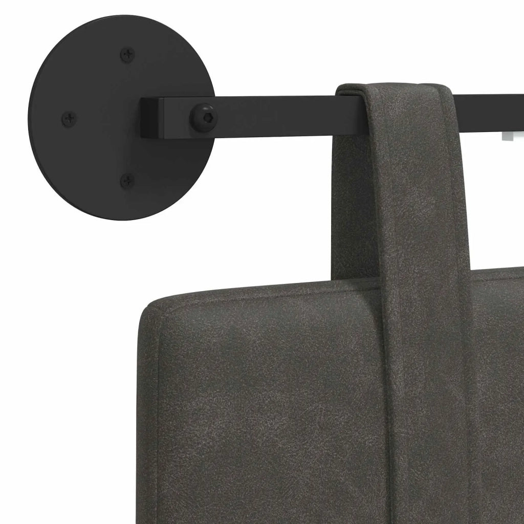 Testiera sospesa Con luce LED Nero PU Antico 3424039