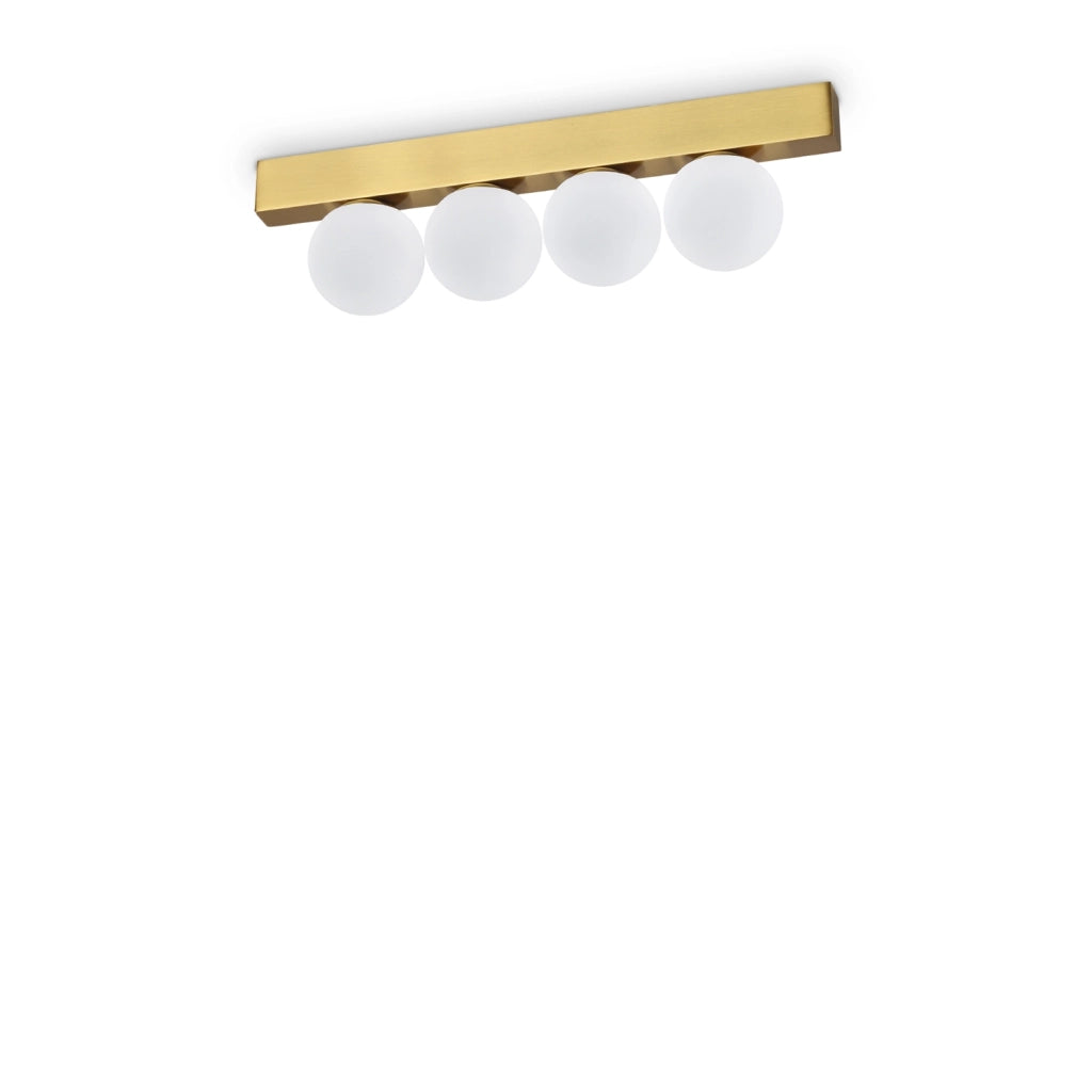 Plafoniera Contemporanea Ping Pong Metallo Ottone Led Integrato 12W 3000K Ip20