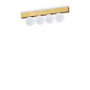 Plafoniera Contemporanea Ping Pong Metallo Ottone Led Integrato 12W 3000K Ip20