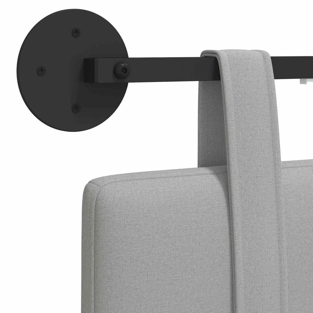 Testiera sospesa Con luce LED Grigio Nuvola Tessuto 3424026