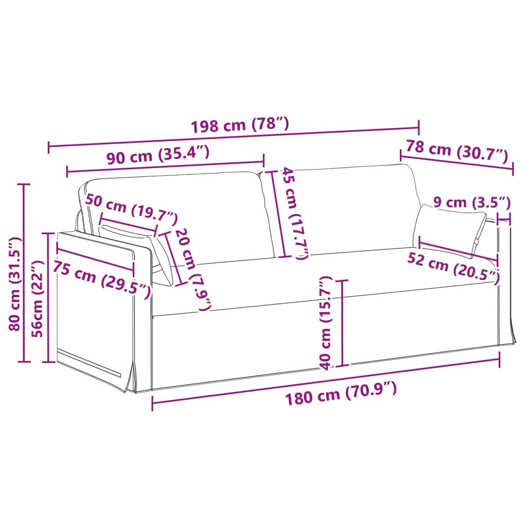 Set di divani 2 pcs Grigio chiaro 158 x 78 x 80 cm Tessuto 3407537