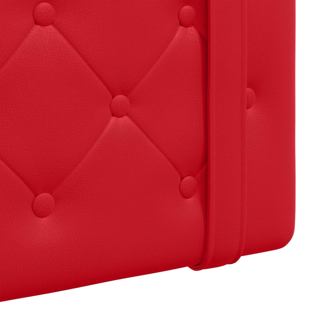 Testiera | Testata sospesa Con luce LED Rosso Similpelle