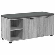 Panca per ingresso con cuscino Sonoma grigia 100 x 38 x 46 cm