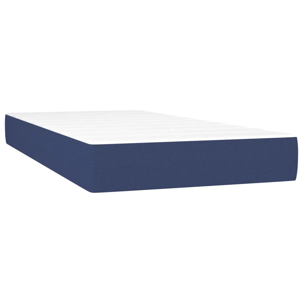 Giroletto a Molle con Materasso Blu 200x200 cm in Tessuto 3137187
