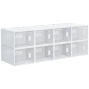 Armadio modulare 8 cubi ¨C zephmum ¨C bianco e trasparente