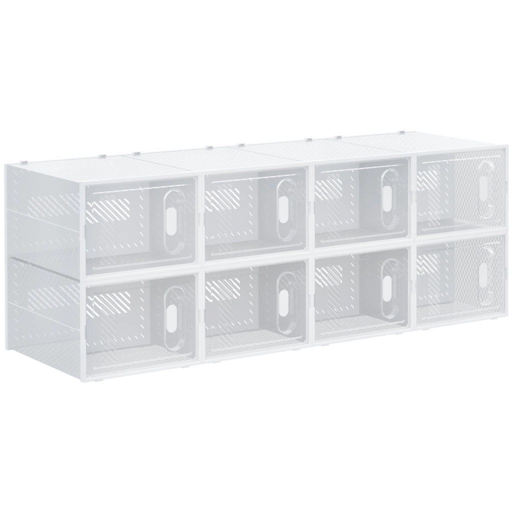 Armadio modulare 8 cubi ¨C zephmum ¨C bianco e trasparente