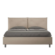 Letto matrimoniale senza rete imbottito 160x210 similpelle tortora Appia