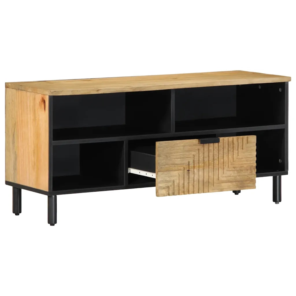 Mobile TV | Armadietto TV | Mobile Porta TV Marrone 100x33x46 cm in Legno Massello di Mango