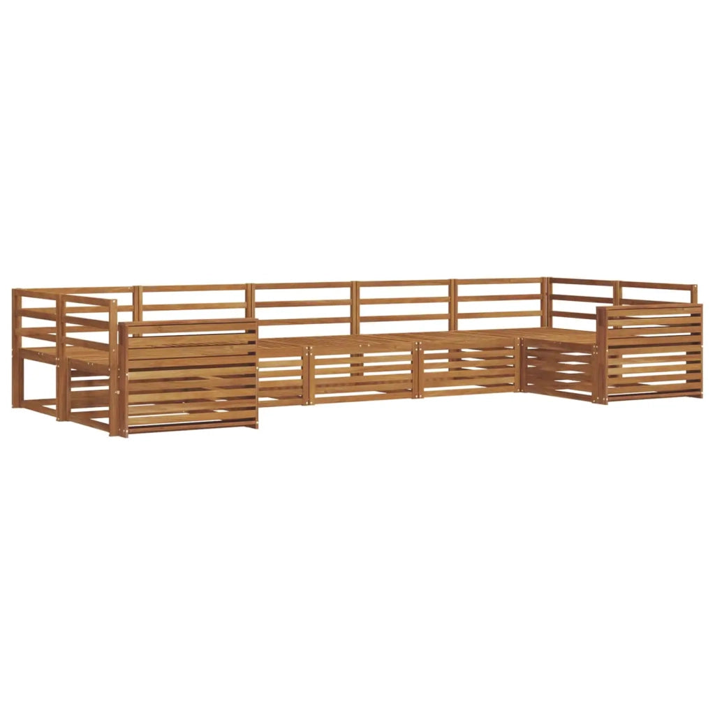 Set divani 7 pcs Naturale Legno di Acacia Massello 3374064