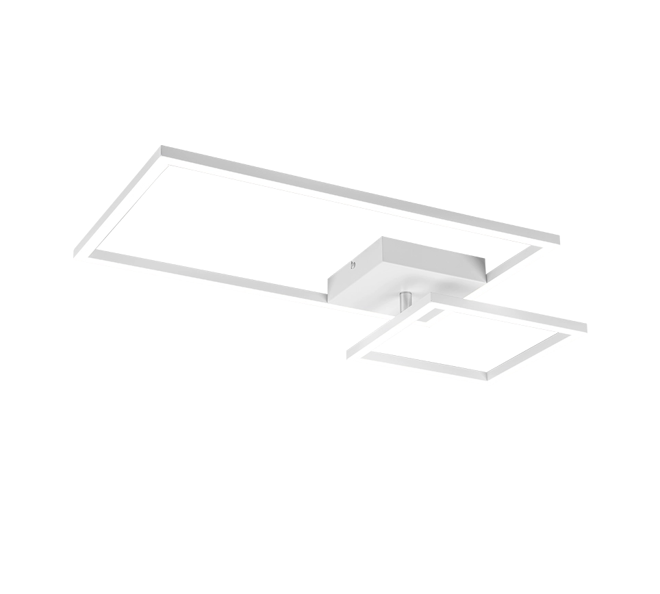 Plafoniera LED con snodo, metallo, bianco, L 63 cm, Padella