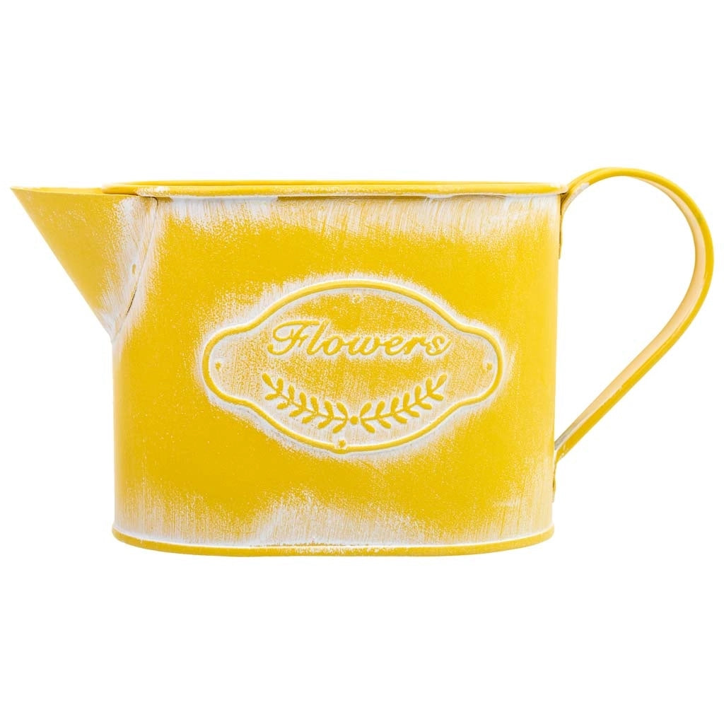 Annaffiatoio in metallo giallo 20,5x8,5x105/11h cm