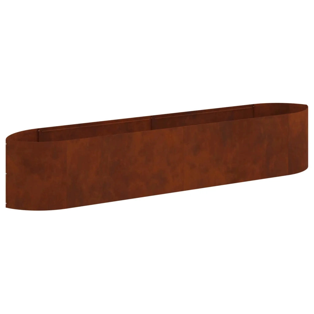 Letto rialzato da giardino Acciaio Corten 220 x 40 x 40 cm 8011725