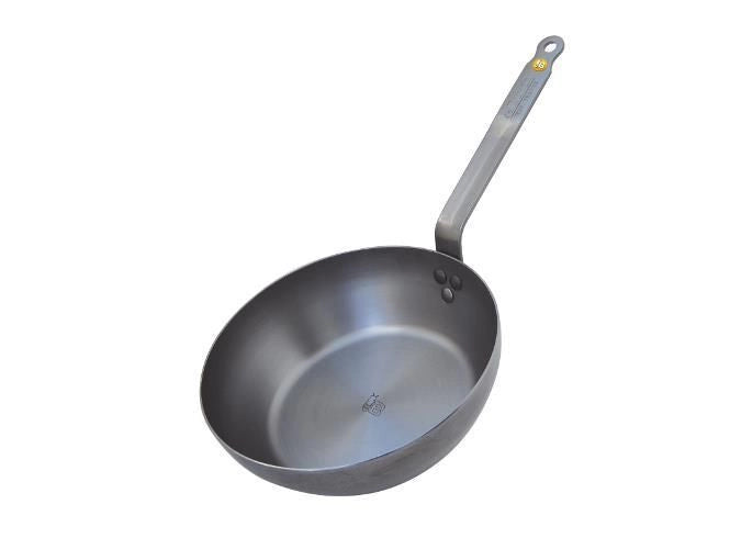 De Buyer 561432 Mineral B Element Padella in Acciaio al Carbonio Diametro 32 cm Altezza 9 cm Capacita' 5,5 L Adatta a Tutte le Fonti di Calore incluso Induzione e Forno colore Argento