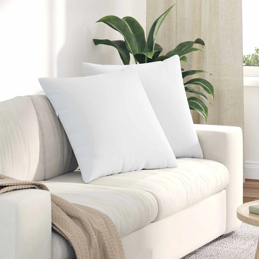 Cuscini da Divano 2 pcs Bianco 60 x 60 cm Tessuto 42014008