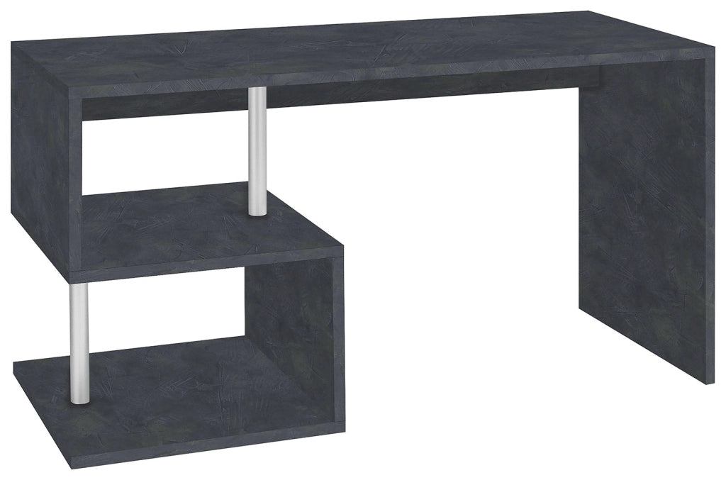 Scrivania con 2 Ripiani 140x60x77,5 cm Esse Ardesia