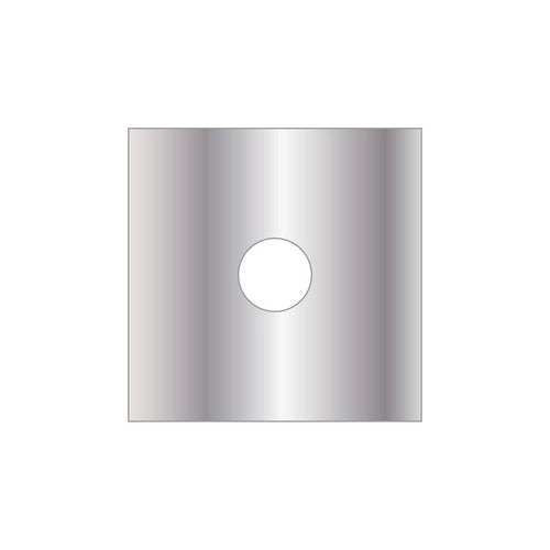 ROSONE INOX QUADRATO 80X80 NASTRO BIOADESIVO- Foro D. 20 mm- DEBOR- pezzi 1