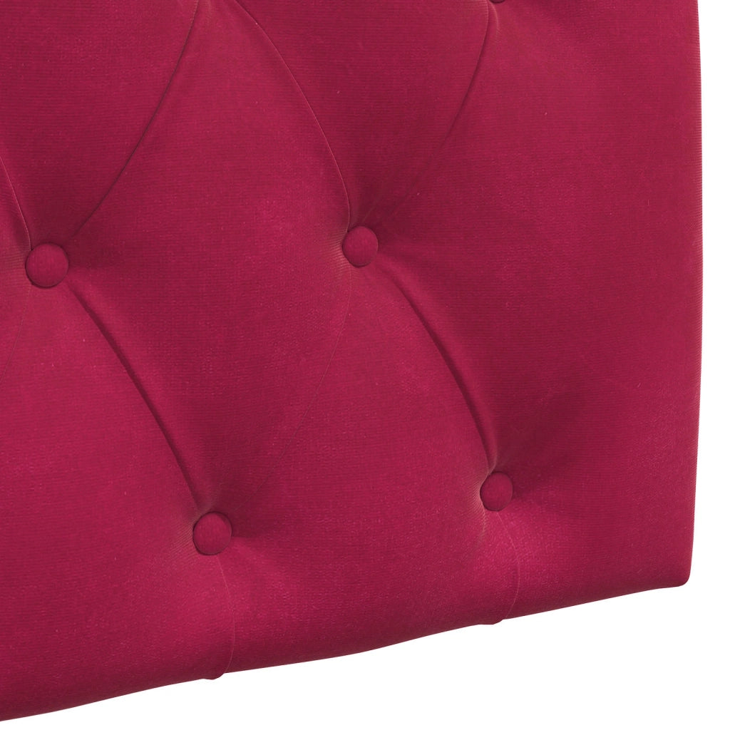 Testiera | Testata sospesa Con luce LED Rosso Vino Velluto